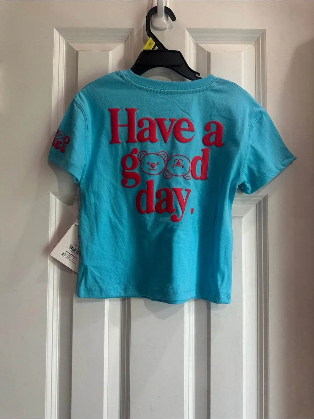 NEW Kids Blue Bear Graphic Tee with Pink Accent size 3T